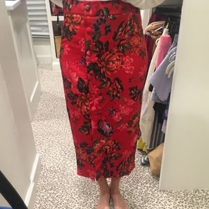 Floral pencil skirt